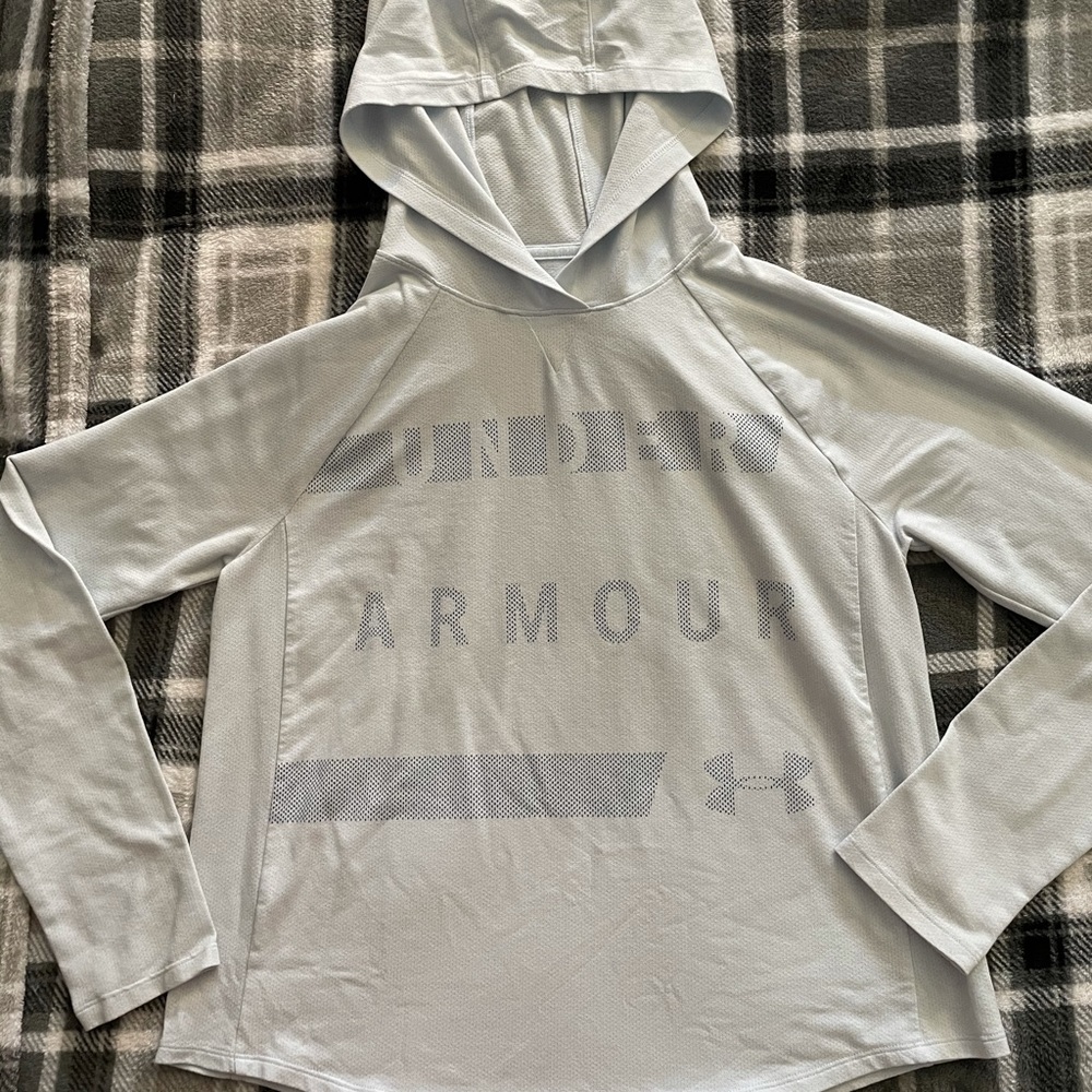 Under Armour Light Blue Hooded Long Sleeve